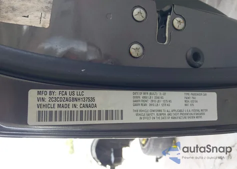 2022 Dodge Challenger Sxt from USA, damaged, VIN 2C3CDZAG8NH137535